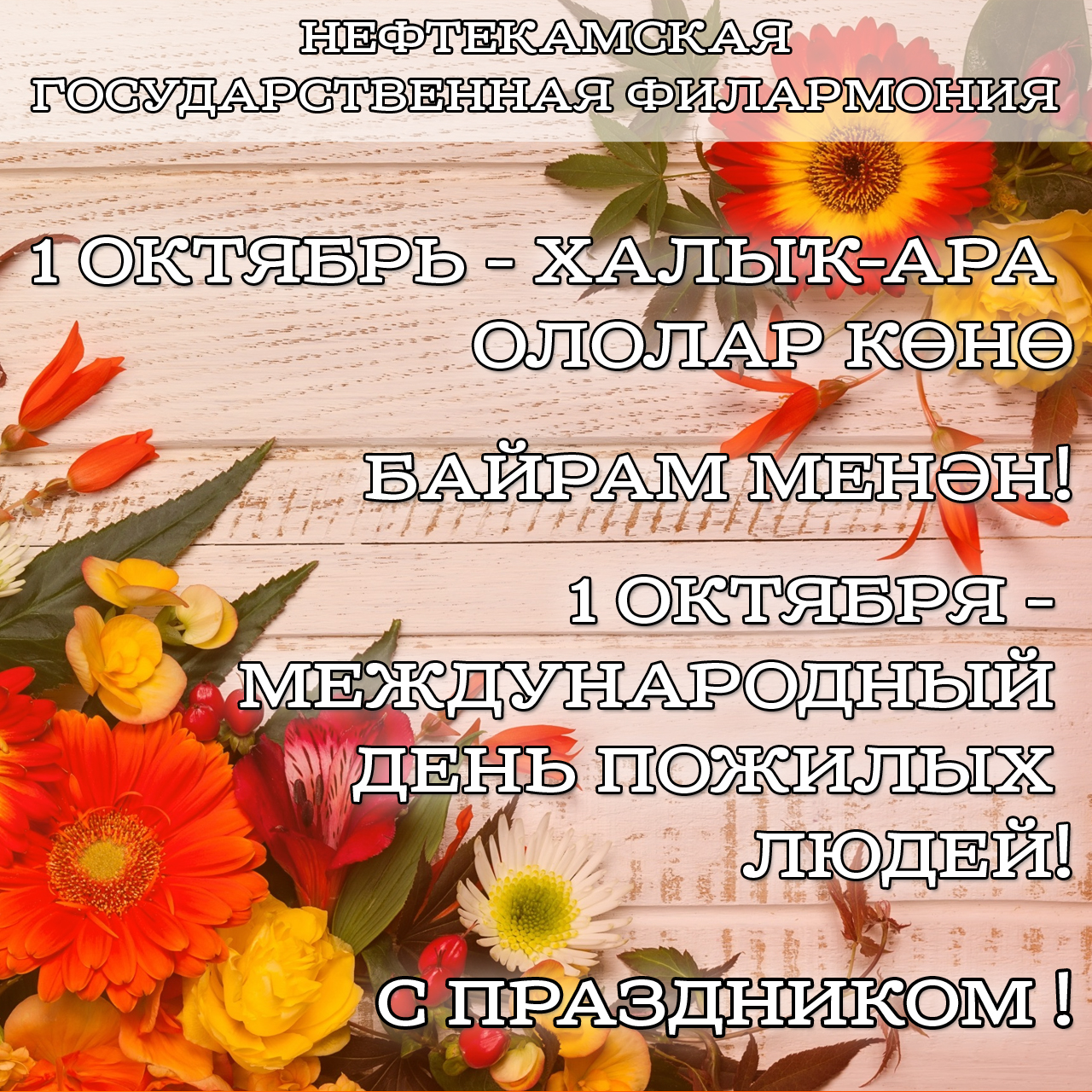 1 октябрь — Халыҡ-ара Ололар көнө!